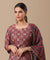 PANAAH - Muave 3 Piece Kurta Set with Striped Dupatta