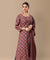 PANAAH - Muave 3 Piece Kurta Set with Striped Dupatta