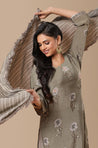 PANAAH - Sage Green 3 Piece Kurta Set with Dupatta