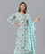 PANAAH - Blue Three Piece Kurta Set with Dupatta