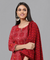 PANAAH - Red Three Piece Kurta Set with Dupatta