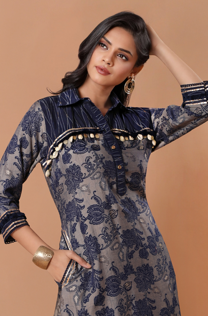Oye Pathani - Pathani Set with Gota Patti and Coin Details - Ishnya