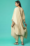 SANJH -  Cement Embroidered Cotton Suit Sets With Duppatta