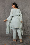 Moh by Ishnya - 3 Piece Chalk Blue Suit Set with Dupatta