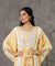 NOOR by ISHNYA - Yellow Long Kaftan Set with Embroidered Pants