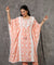 NOOR by ISHNYA - Peach Long Kaftan Set with Embroidered Pants