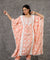 NOOR by ISHNYA - Peach Long Kaftan Set with Embroidered Pants