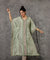 NOOR by ISHNYA - Green Kaftan Set with Embroidered Pants