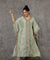 NOOR by ISHNYA - Green Kaftan Set with Embroidered Pants