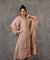 NOOR by ISHNYA - Peach Kaftan Set with Embroidered Pants