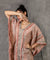 NOOR by ISHNYA - Peach Kaftan Set with Embroidered Pants