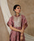 NOOR by ISHNYA - Rosewood Short Kaftan Set with Embroidered Pants