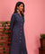 Forever Indigo - Small Print kurta with mask