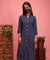 Forever Indigo - Small Print kurta with mask