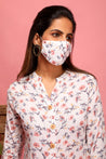 Small Floral Print - Straight Kurta with mask