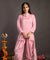 Bandhani Twist- Baby Pink High-Low Kurta With Dhoti Pants