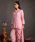Bandhani Twist- Baby Pink High-Low Kurta With Dhoti Pants
