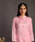 Bandhani Twist- Baby Pink High-Low Kurta With Dhoti Pants