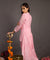 Bandhani Twist- Baby Pink High-Low Kurta With Dhoti Pants