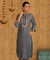 DESI SWAG - Grey Bandhani Printed Pathani Set