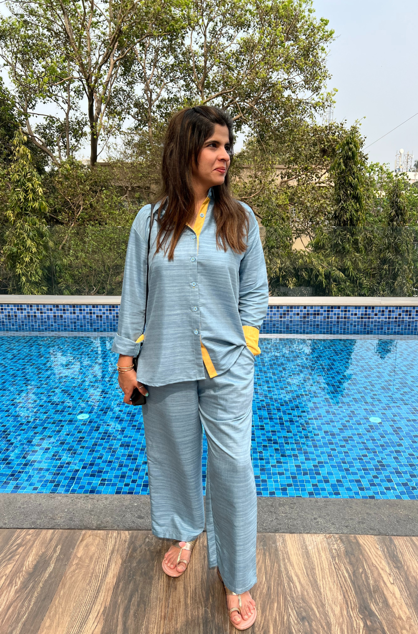 Blue top co ord