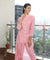 Bandhani Twist- Baby Pink High-Low Kurta With Dhoti Pants